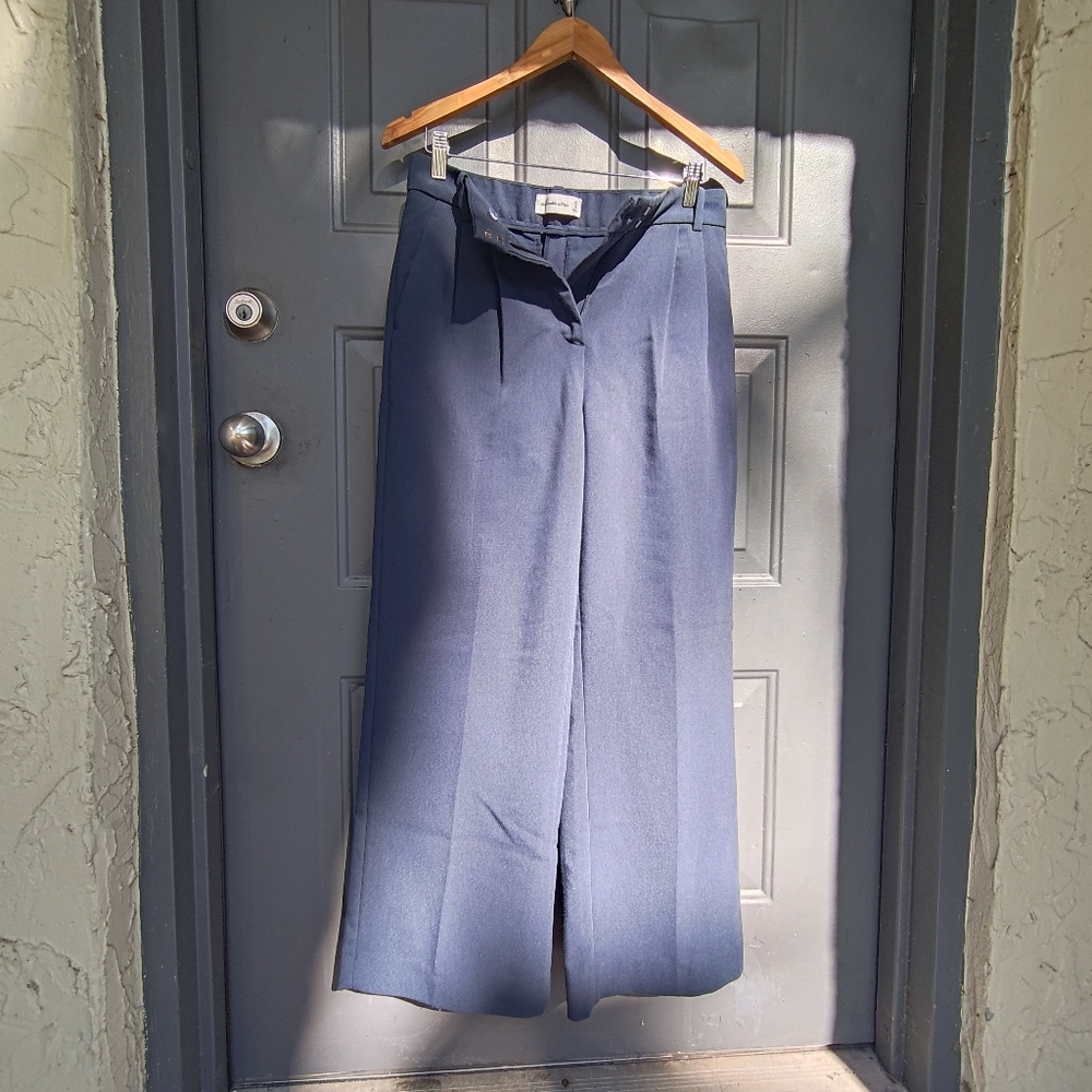 Abercrombie & Fitch Sloane Navy Wide Leg Trousers 27 Like New